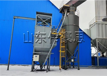 除塵灰自動噸袋投料站，全密封噸包拆包機現(xiàn)場