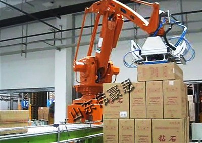 全自動箱式拆垛機器人視頻 國產全自動機械手拆垛機廠家